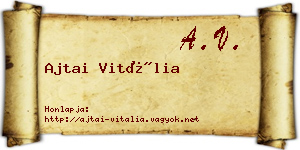 Ajtai Vitália névjegykártya